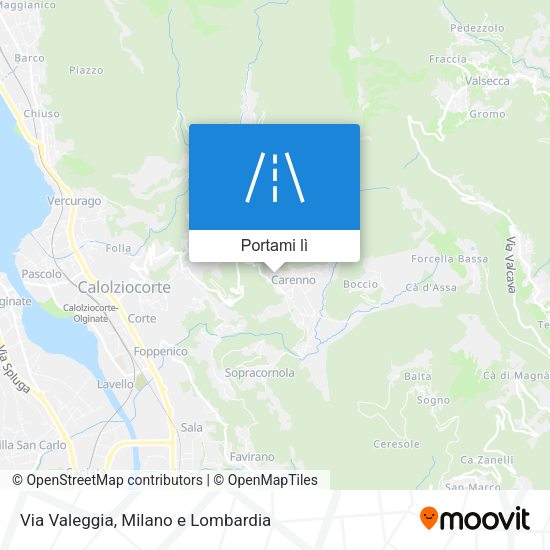 Mappa Via Valeggia