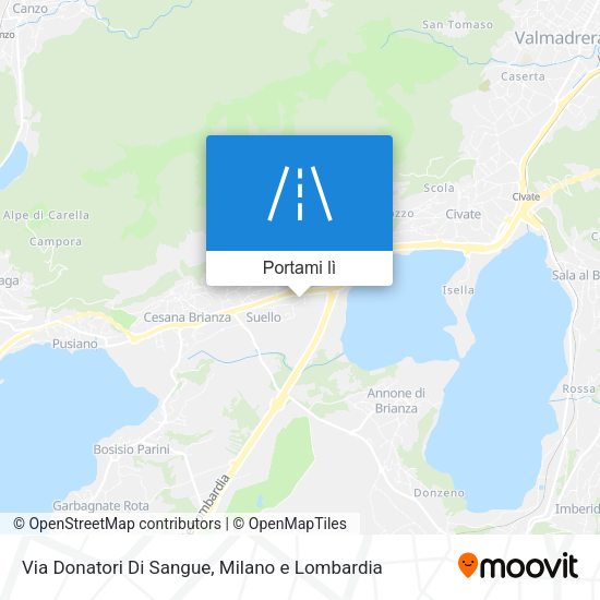 Mappa Via Donatori Di Sangue