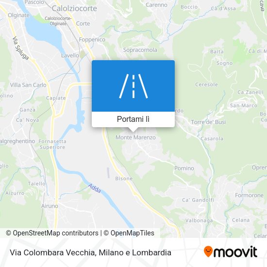 Mappa Via Colombara Vecchia