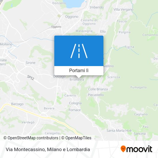 Mappa Via Montecassino