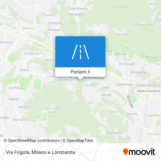 Mappa Via Frigola