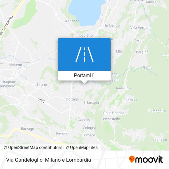 Mappa Via Gandeloglio