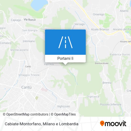 Mappa Cabiate-Montorfano