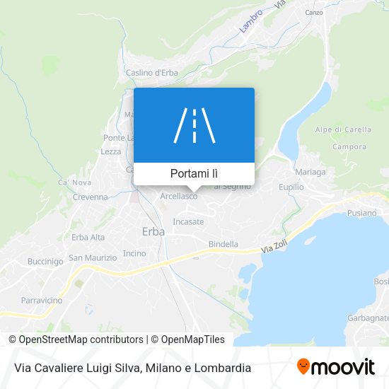Mappa Via Cavaliere Luigi Silva