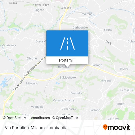 Mappa Via Portolino