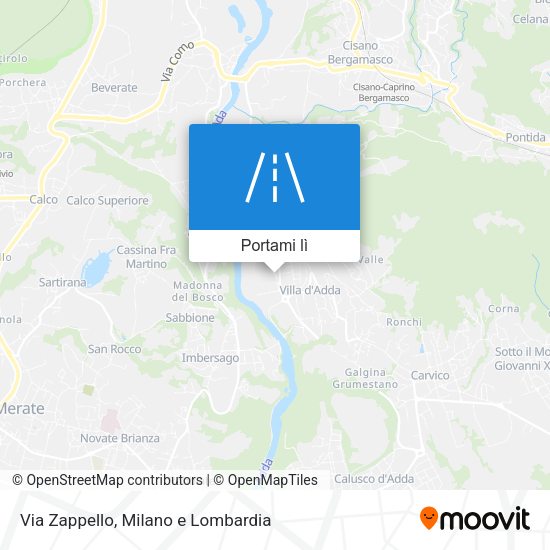 Mappa Via Zappello