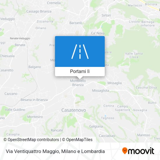 Mappa Via Ventiquattro Maggio