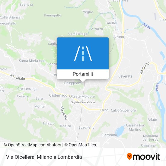 Mappa Via Olcellera