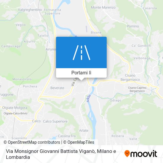 Mappa Via Monsignor Giovanni Battista Viganò