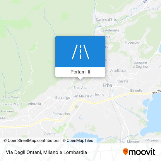 Mappa Via Degli Ontani