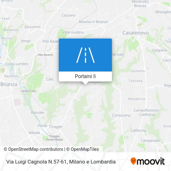 Mappa Via Luigi Cagnola N.57-61