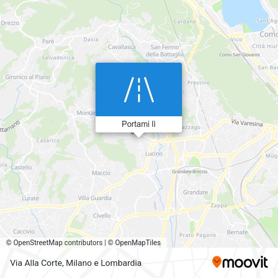 Mappa Via Alla Corte