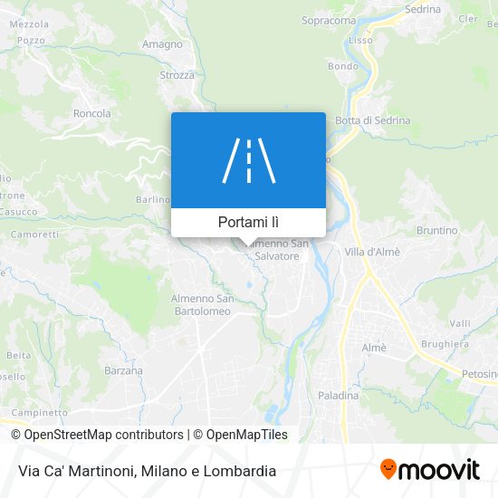 Mappa Via Ca' Martinoni