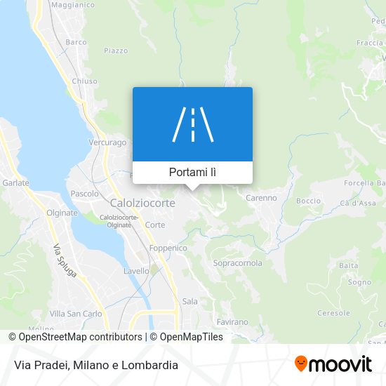 Mappa Via Pradei