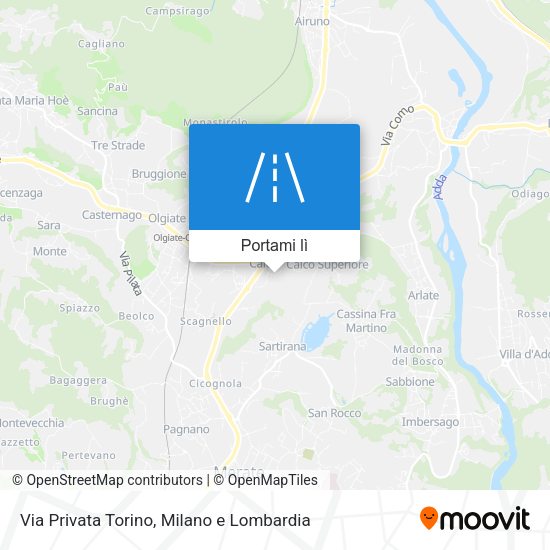 Mappa Via Privata Torino
