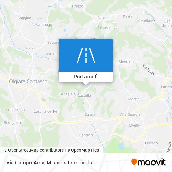 Mappa Via Campo Amà
