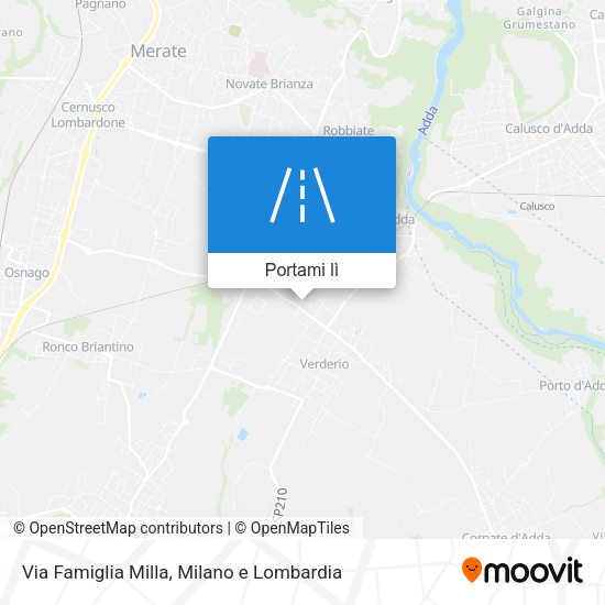 Mappa Via Famiglia Milla