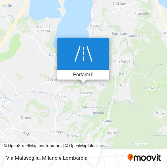 Mappa Via Malavoglia