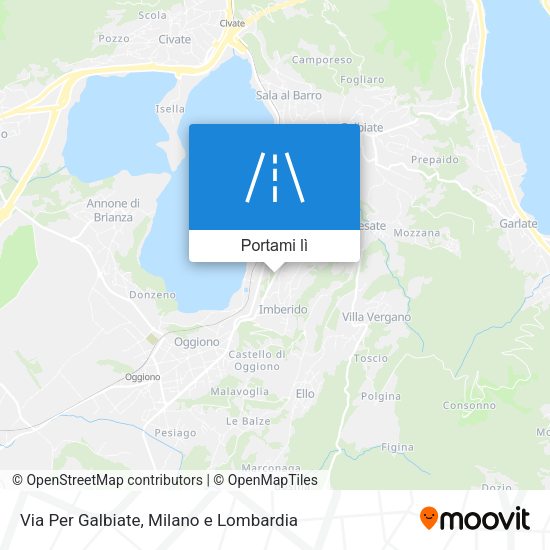 Mappa Via Per Galbiate