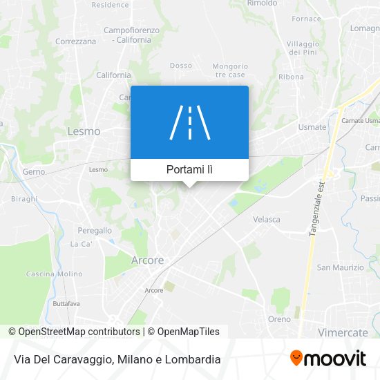 Mappa Via Del Caravaggio