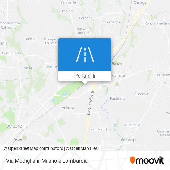 Mappa Via Modigliani