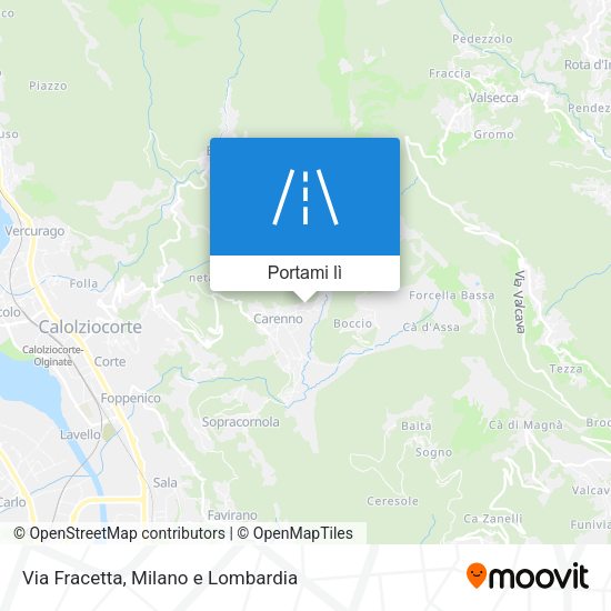 Mappa Via Fracetta