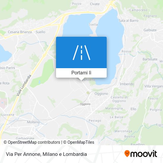 Mappa Via Per Annone