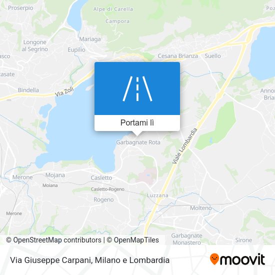 Mappa Via Giuseppe Carpani