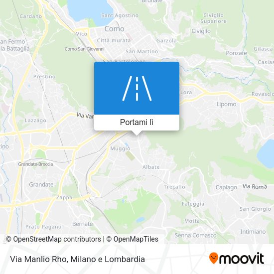 Mappa Via Manlio Rho