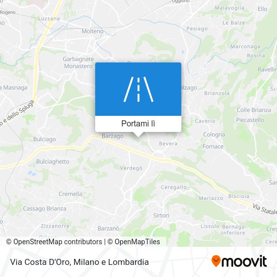 Mappa Via Costa D'Oro