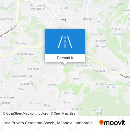 Mappa Via Privata Gerolamo Sacchi