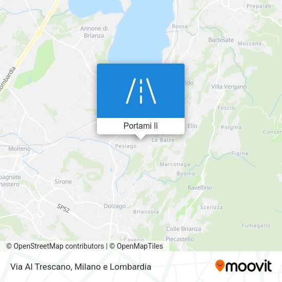 Mappa Via Al Trescano