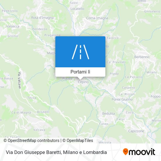 Mappa Via Don Giuseppe Baretti