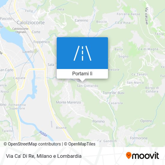 Mappa Via Ca' Di Re