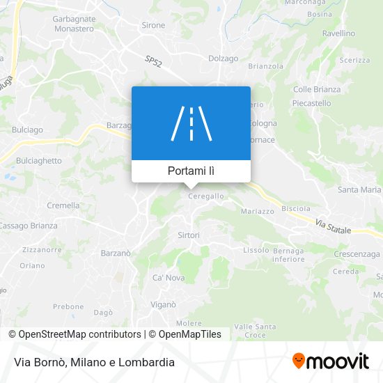 Mappa Via Bornò