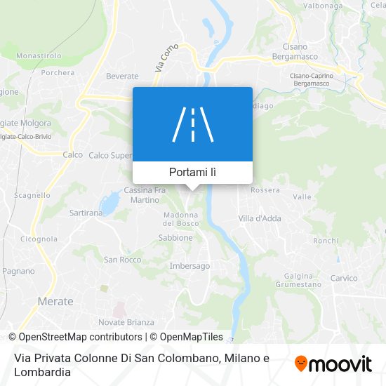 Mappa Via Privata Colonne Di San Colombano