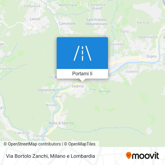 Mappa Via Bortolo Zanchi