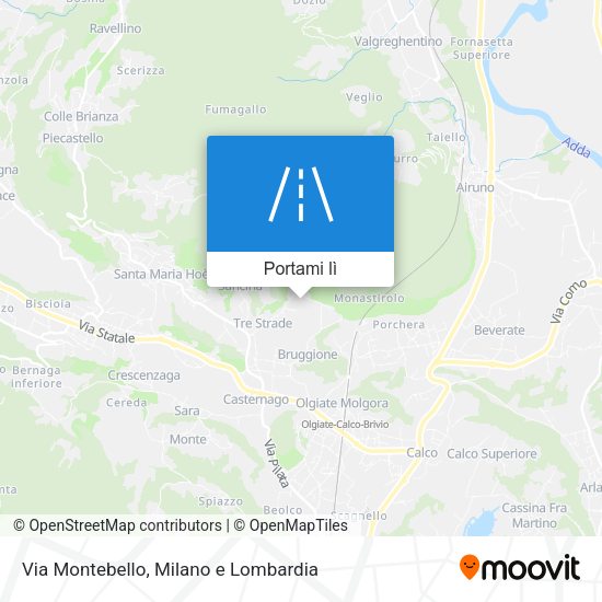 Mappa Via Montebello