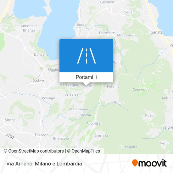 Mappa Via Arnerio