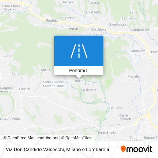 Mappa Via Don Candido Valsecchi