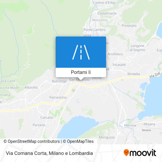 Mappa Via Comana Corta