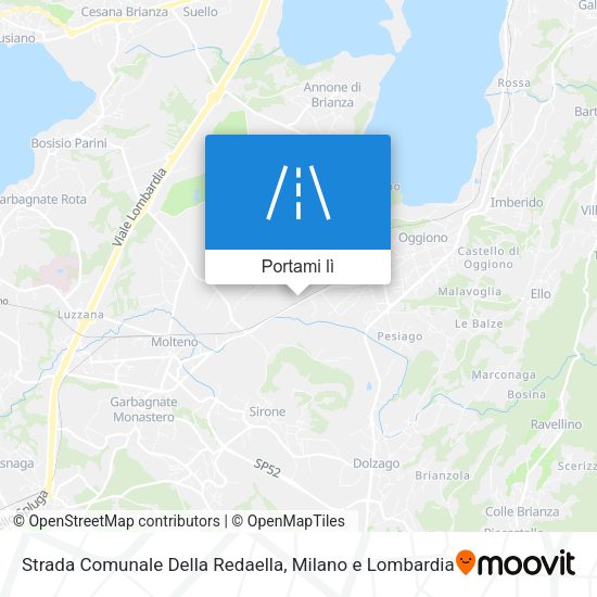 Mappa Strada Comunale Della Redaella