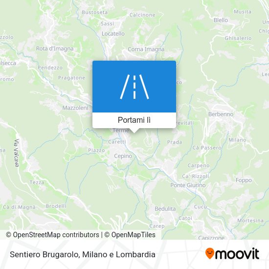 Mappa Sentiero Brugarolo