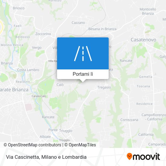 Mappa Via Cascinetta