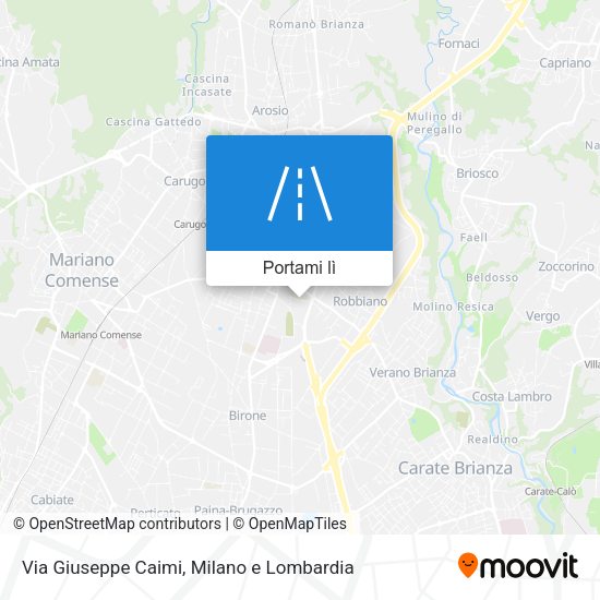 Mappa Via Giuseppe Caimi