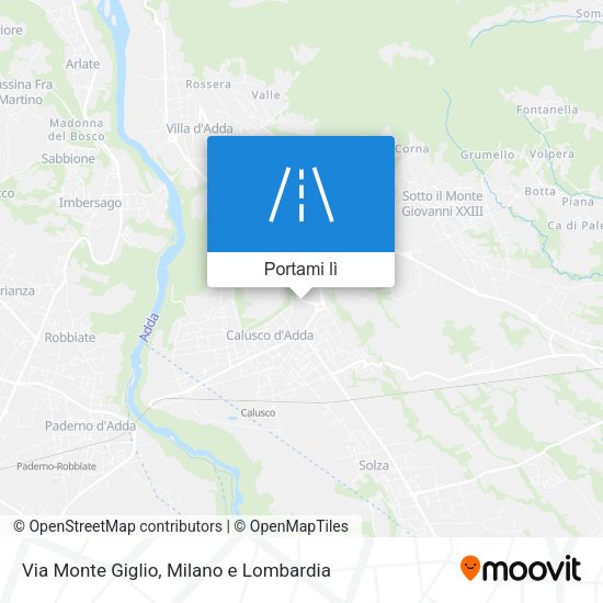 Mappa Via Monte Giglio