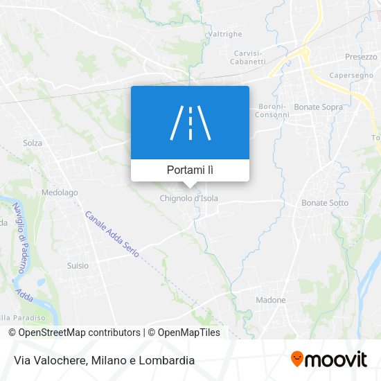 Mappa Via Valochere