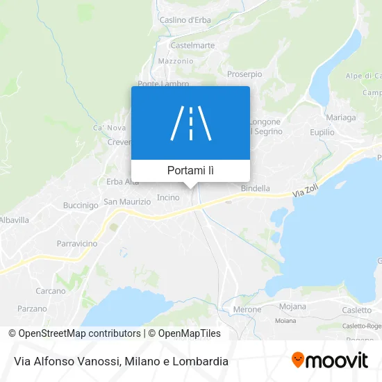 Mappa Via Alfonso Vanossi