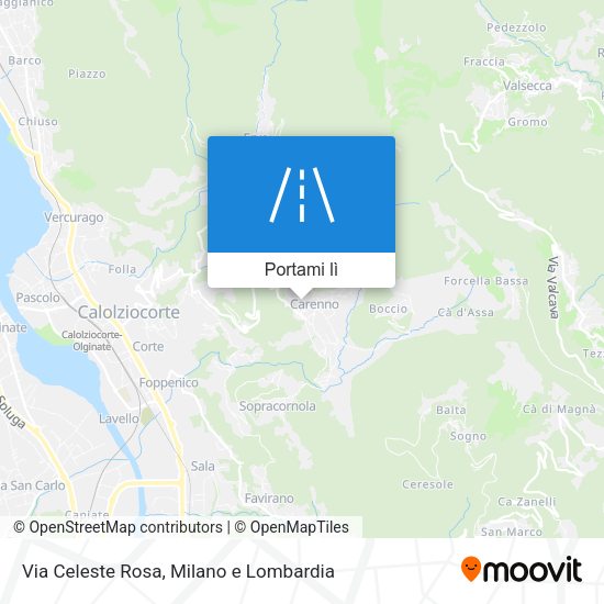 Mappa Via Celeste Rosa