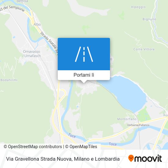 Mappa Via Gravellona Strada Nuova